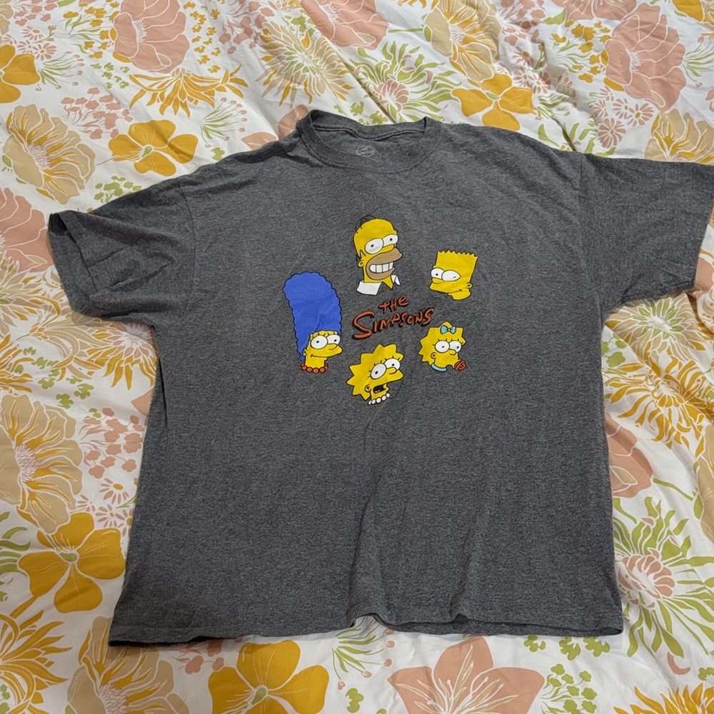 Gray The Simpsons Graphic Tee
